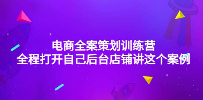 电商全案策划训练营：全程打开自己后台店铺讲这个案例（9节课时）-选优云网创