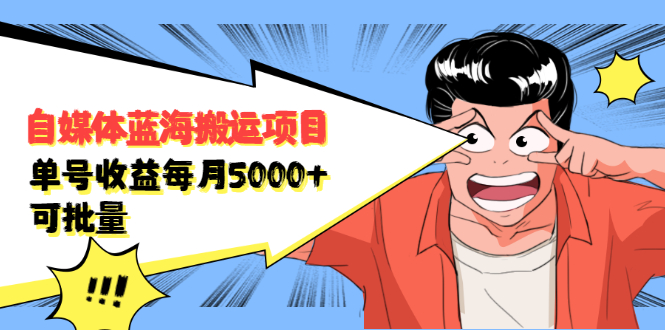 自媒体蓝海搬运项目，价值680元-选优云网创