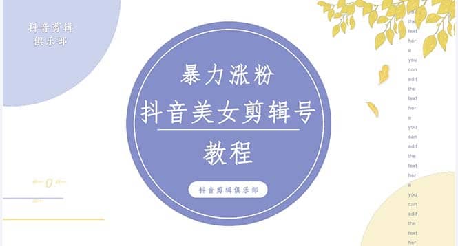 抖音快手暴力涨粉美女混剪视频教程 百分百过原创图片教程 附带违规申诉方法-选优云网创