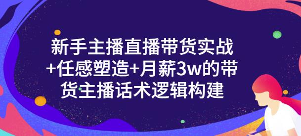 新手主播直播带货实战+信任感塑造+月薪3w的带货主播话术逻辑构建-选优云网创