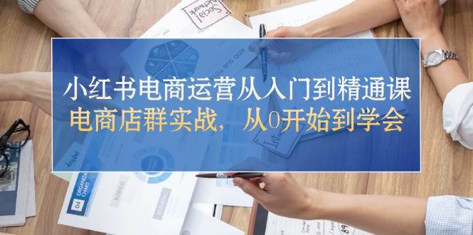 小红书电商运营从入门到精通课，电商店群实战，从0开始到学会-选优云网创