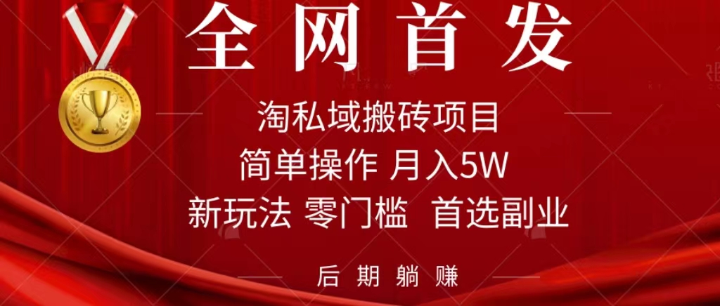 淘私域搬砖项目，利用信息差月入5W，每天无脑操作1小时，后期躺赚-选优云网创