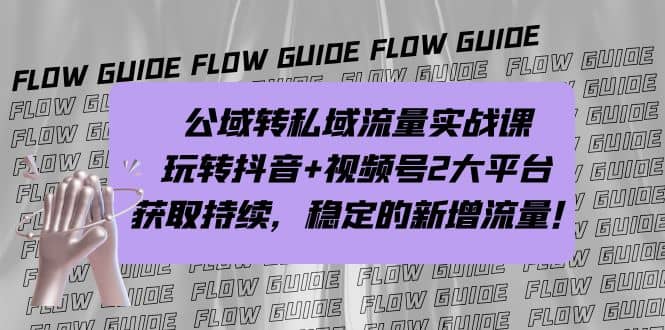 公域转私域流量实战课，玩转抖音+视频号2大平台，获取持续，稳定的新增流量-选优云网创