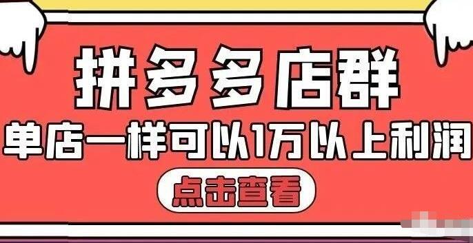 拼多多店群单店一样可以产出1万5以上利润【付费文章】-选优云网创