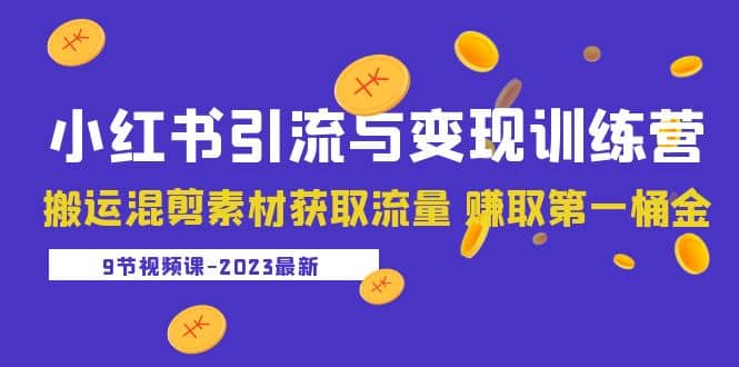 2023小红书引流与变现训练营：搬运混剪素材获取流量 赚取第一桶金（9节课）-选优云网创