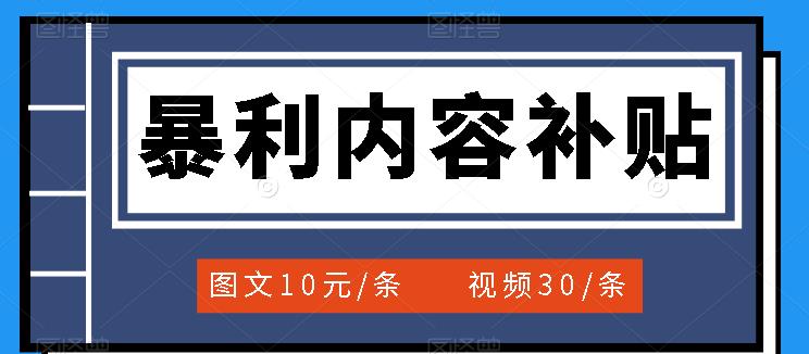 百家号暴利内容补贴项目，图文10元一条，视频30一条，新手小白日赚300+-选优云网创