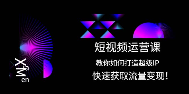 短视频运营课：教你如何打造超级IP，快速获取流量变现-选优云网创