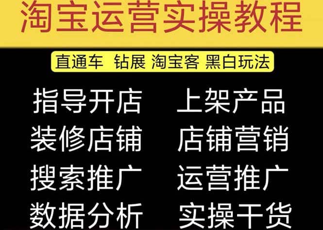 2023淘宝开店教程0基础到高级全套视频网店电商运营培训教学课程（2月更新）-选优云网创