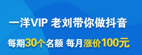 一洋电商抖音VIP，每月集训课+实时答疑+资源共享+联盟合作价值580元-选优云网创