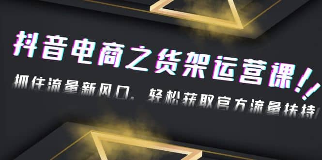 2023抖音电商之货架运营课：抓住流量新风口，轻松获取官方流量扶持-选优云网创