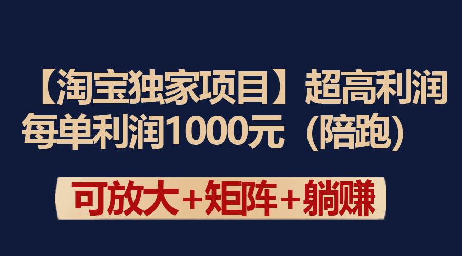 【淘宝独家项目】超高利润：每单利润1000元-选优云网创