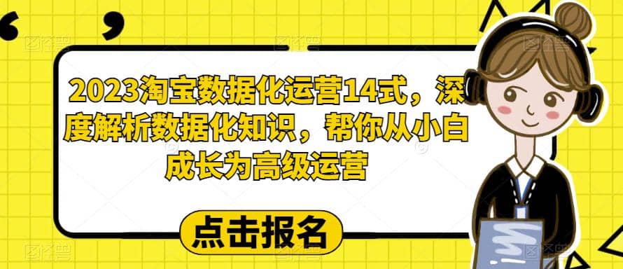 2023淘宝数据化-运营 14式，深度解析数据化知识，帮你从小白成长为高级运营-选优云网创