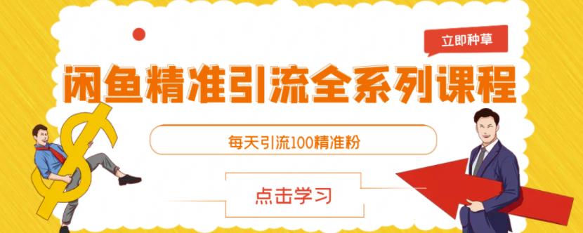 闲鱼精准引流全系列课程，每天引流100精准粉【视频课程】-选优云网创