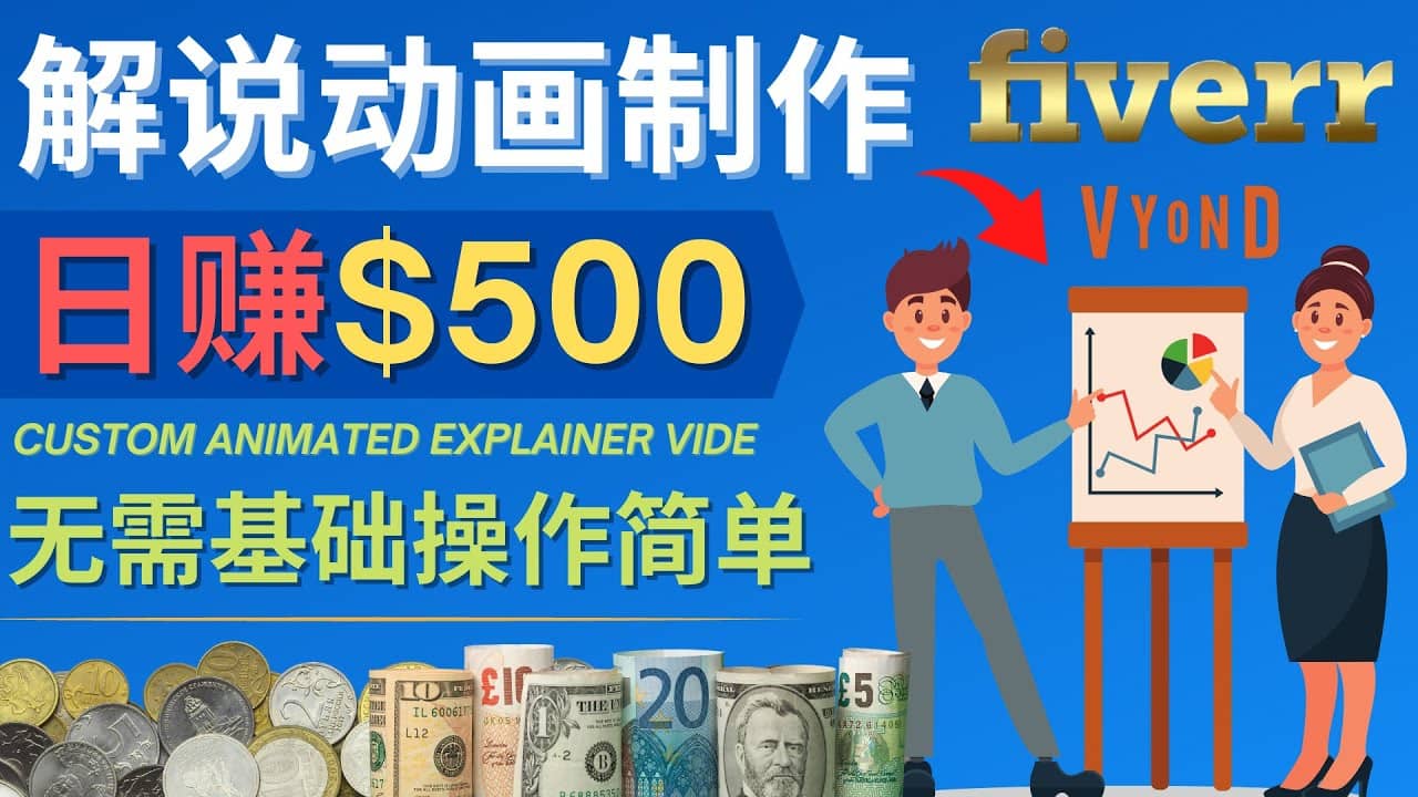 制作解说类动画视频（Animated Explainer）日赚500美元以上 – 0基础可操作-选优云网创