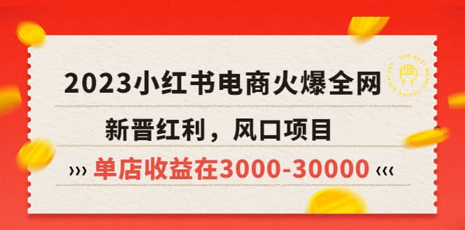 2023小红书电商火爆全网，新晋红利，风口项目，单店收益在3000-30000-选优云网创