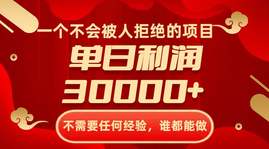 一个不会被人拒绝的项目，不需要任何经验，谁都能做，单日利润30000+-选优云网创