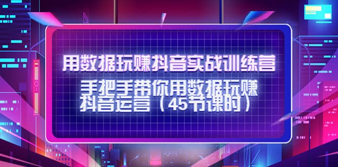 用数据玩赚抖音实战训练营：手把手带你用数据玩赚抖音运营（45节课时）-选优云网创