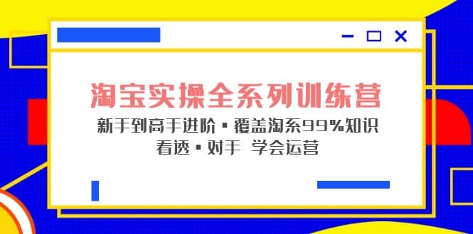 淘宝实操全系列训练营 新手到高手进阶·覆盖·99%知识 看透·对手 学会运营-选优云网创