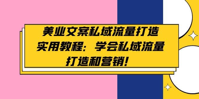 美业文案私域流量打造实用教程：学会私域流量打造和营销-选优云网创