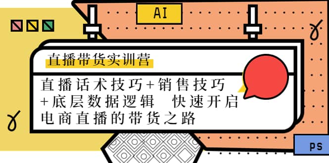 直播带货实训营：话术技巧+销售技巧+底层数据逻辑 快速开启直播带货之路-选优云网创