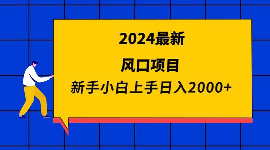 2024最新风口项目 新手小白日入2000+-选优云网创