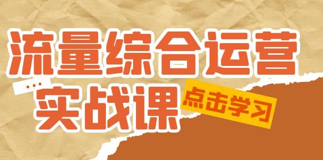 流量综合·运营实战课：短视频、本地生活、个人IP知识付费、直播带货运营-选优云网创