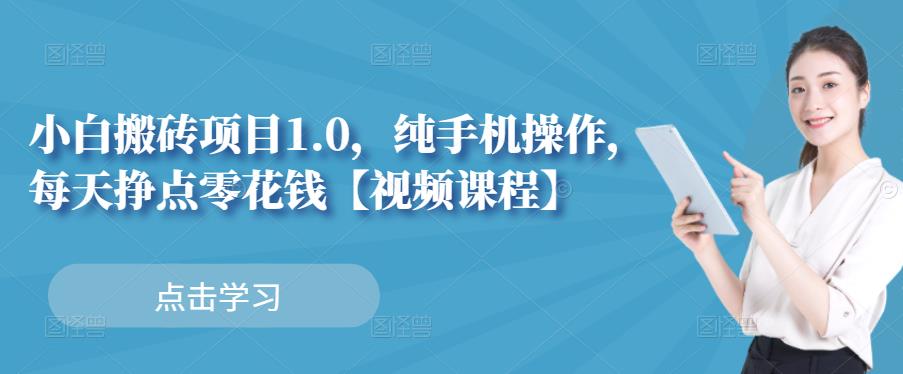 小白搬砖项目1.0，纯手机操作，每天兼职挣点零花钱-选优云网创