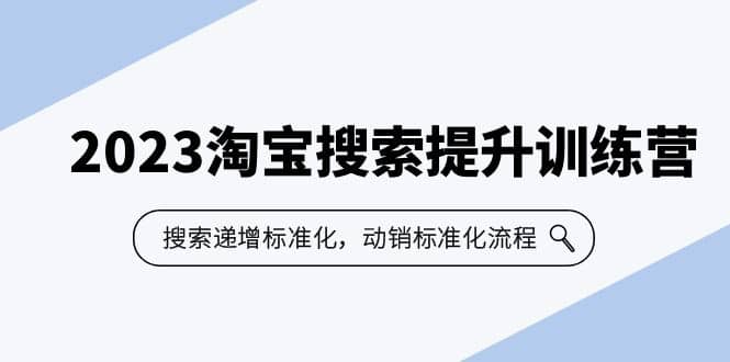 2023淘宝搜索-提升训练营，搜索-递增标准化，动销标准化流程（7节课）-选优云网创