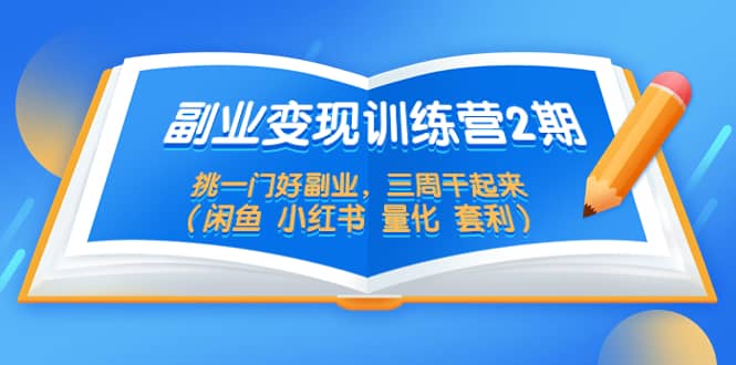 副业变现训练营2期，挑一门好副业，三周干起来（闲鱼 小红书 量化 套利）-选优云网创