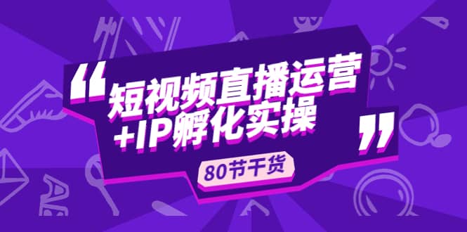 短视频直播运营+IP孵化实战：80节干货实操分享-选优云网创