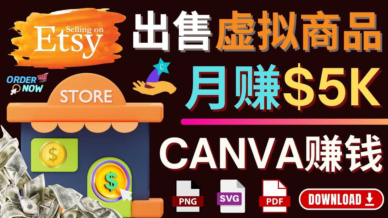 通过Etsy出售Canva模板，操作简单，收益高，月赚5000美元-选优云网创