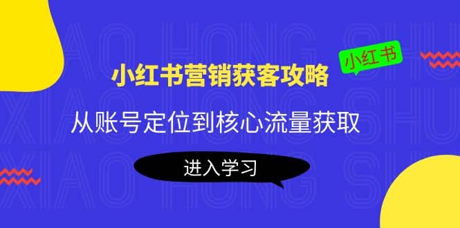 小红书营销获客攻略：从账号定位到核心流量获取，爆款笔记打造-选优云网创