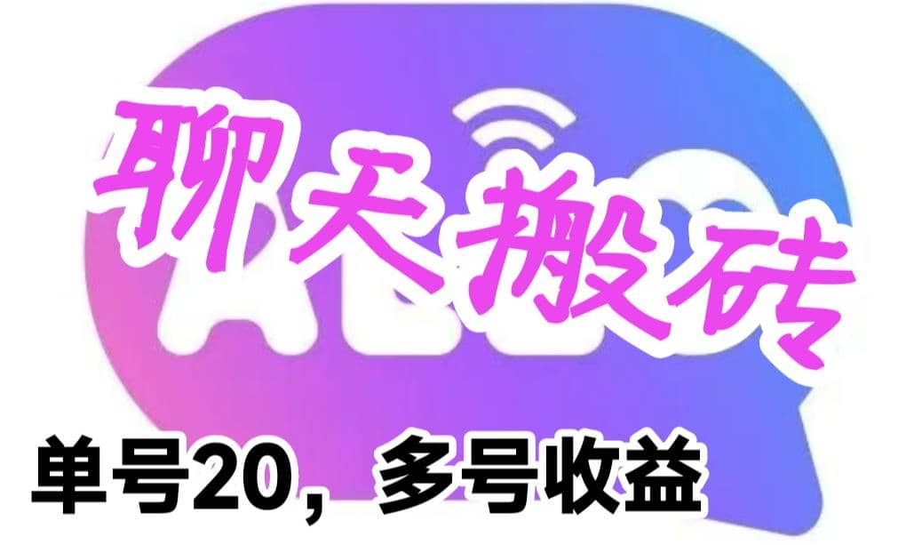 最新蓝海聊天平台手动搬砖，单号日入20，多号多撸，当天见效益-选优云网创