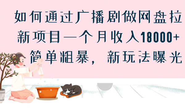 如何通过广播剧做网盘拉新项目一个月收入18000+，简单粗暴，新玩法曝光-选优云网创