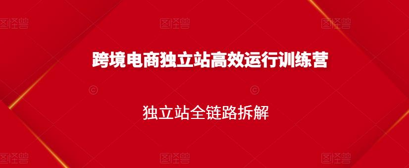 跨境电商独立站高效运行训练营，独立站全链路拆解-选优云网创