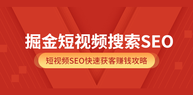 掘金短视频搜索SEO，短视频SEO快速获客赚钱攻略（价值980）-选优云网创