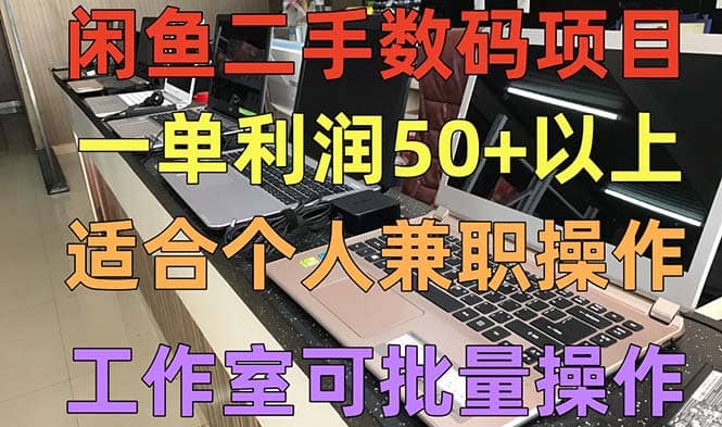 闲鱼二手数码项目，个人副业低保收入，工作室批量放大操作-选优云网创