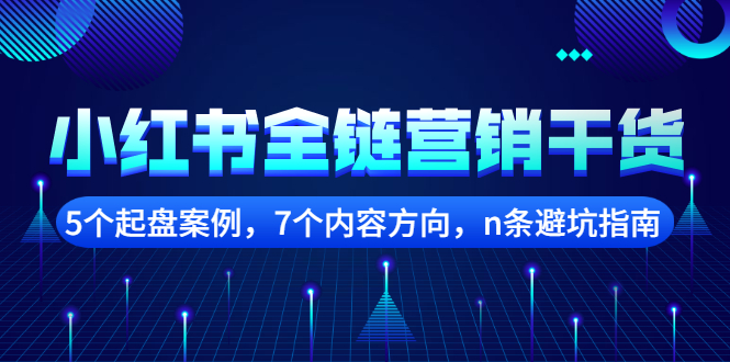 小红书全链营销干货，5个起盘案例，7个内容方向，n条避坑指南-选优云网创