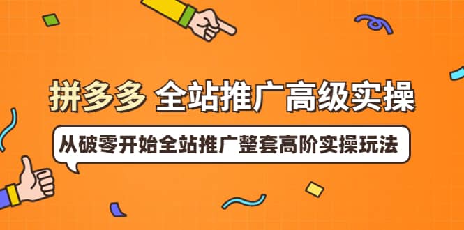 拼多多全站推广高级实操：从破零开始全站推广整套高阶实操玩法-选优云网创