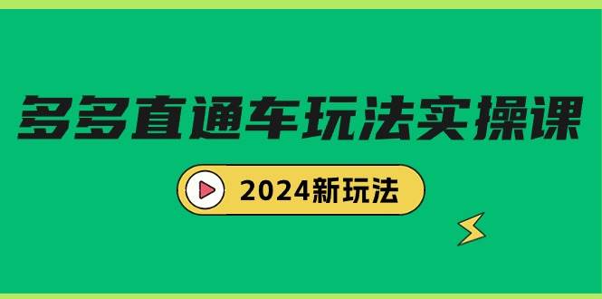 多多直通车玩法实战课，2024新玩法（7节课）-选优云网创