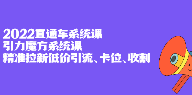 2022直通车系统课+引力魔方系统课，精准拉新低价引流、卡位、收割-选优云网创