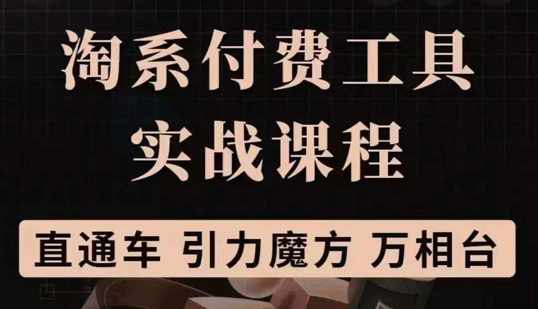 淘系付费工具实战课程【直通车、引力魔方】战略优化，实操演练（价值1299）-选优云网创