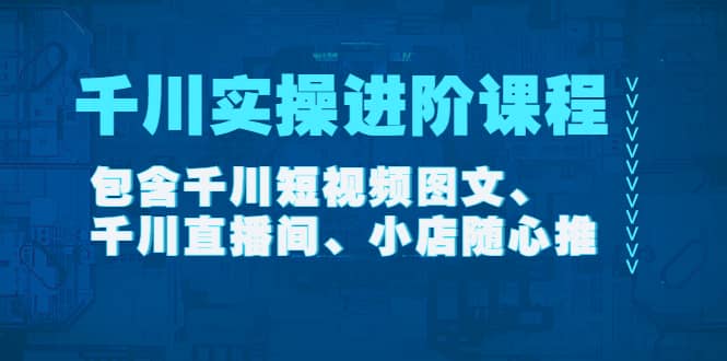 千川实操进阶课程（11月更新）包含千川短视频图文、千川直播间、小店随心推-选优云网创