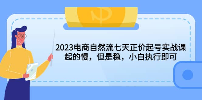 2023电商自然流七天正价起号实战课：起的慢，但是稳，小白执行即可-选优云网创