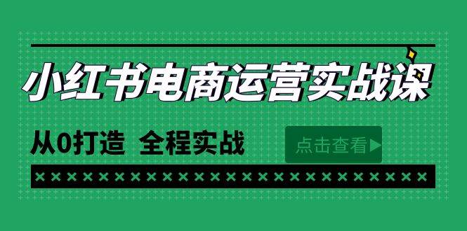 最新小红书·电商运营实战课，从0打造  全程实战（65节视频课）-选优云网创