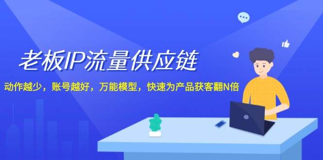 老板 IP流量 供应链，动作越少，账号越好，万能模型，快速为产品获客翻N倍-选优云网创