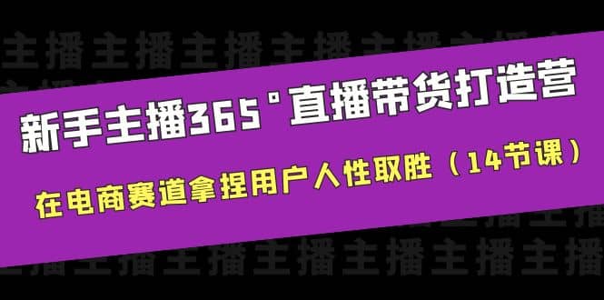 新手主播365°直播带货·打造营，在电商赛道拿捏用户人性取胜（14节课）-选优云网创