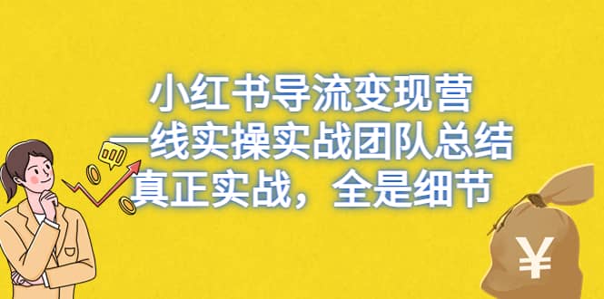 小红书导流变现营，一线实战团队总结，真正实战，全是细节，全平台适用-选优云网创