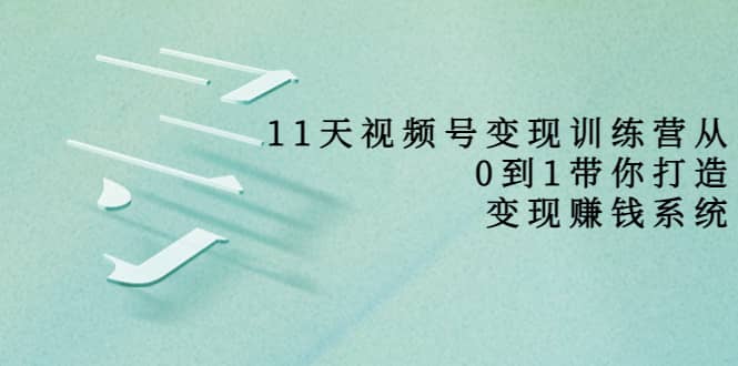 好望角·11天视频号变现训练营，从0到1打造变现赚钱系统（价值398）-选优云网创