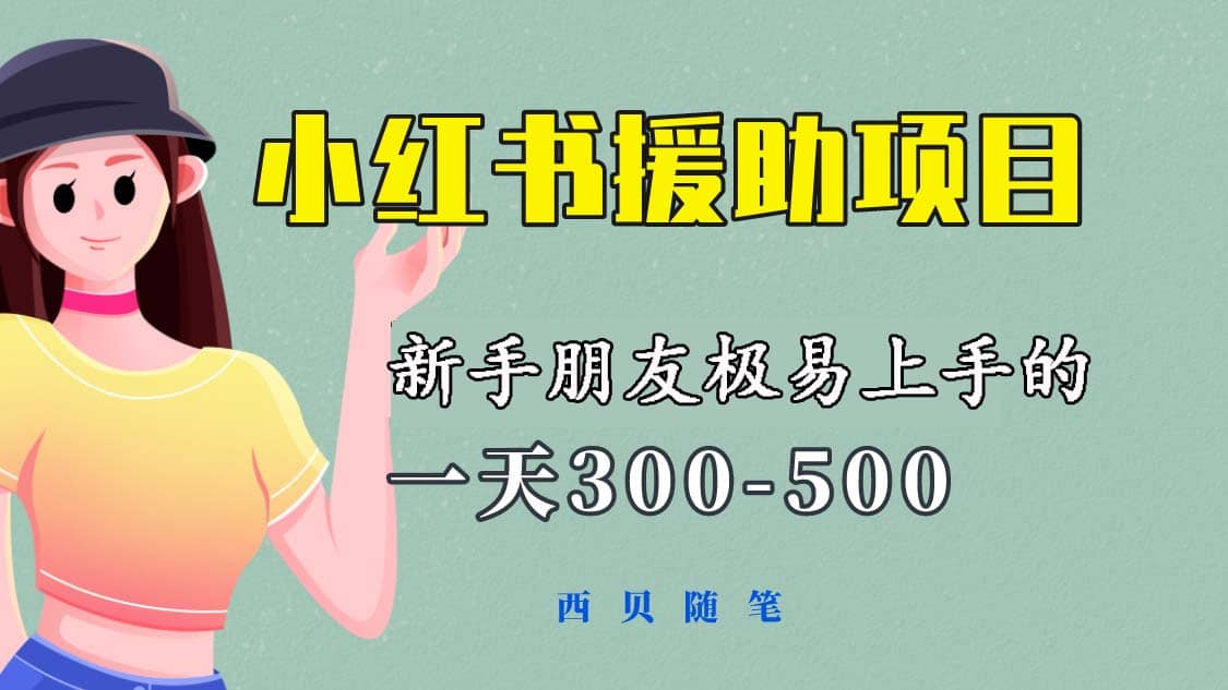 一天300-500！新手朋友极易上手的《小红书援助项目》，绝对值得大家一试-选优云网创